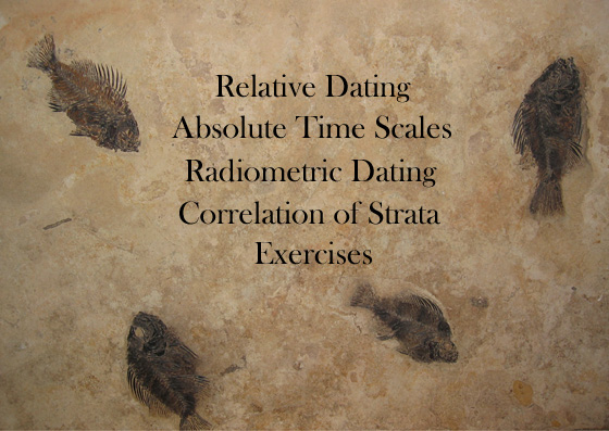 Image of Priscacara Fossil Fish with Links to Relative Dating Absolute Time Scales Radiometric Dating Correlation of Strata and Exercises